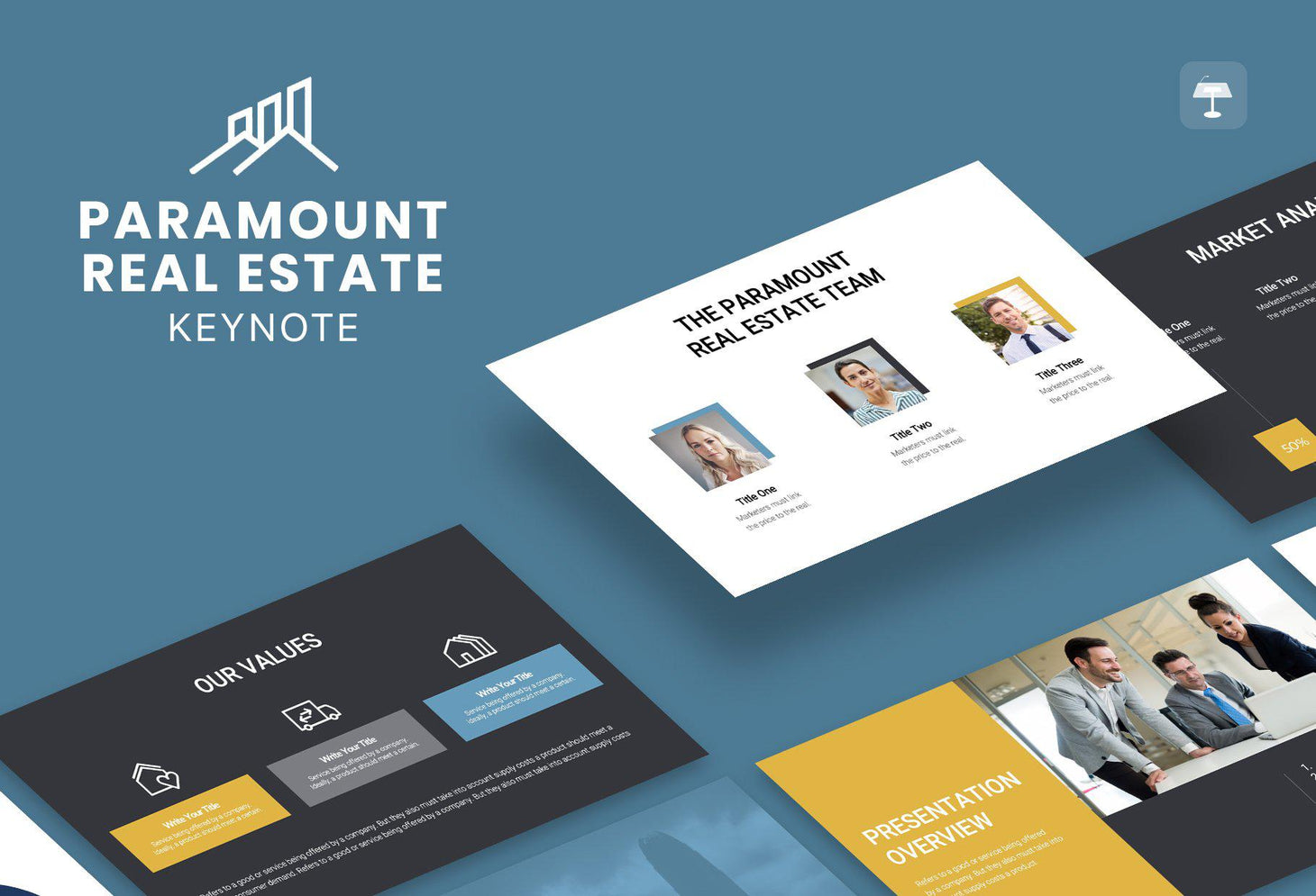 Paramount Real Estate Keynote Template Slidequest