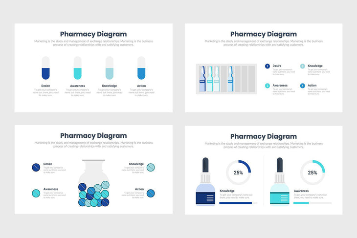 Pharmacy Infographics Template PowerPoint Keynote Google Slides PPT KEY GS