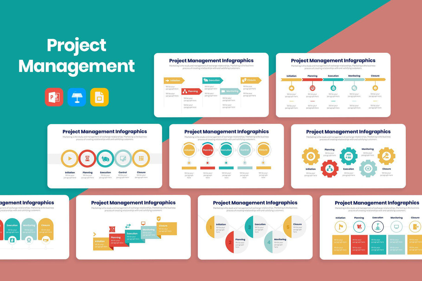Project Management Infographics PPT – Slidequest
