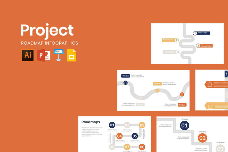 Project Roadmap Infographics - TheSlideQuest