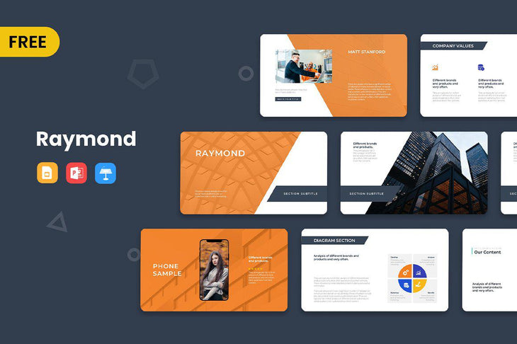 Raymond Free Presentation Template-PowerPoint Template, Keynote Template, Google Slides Template PPT Infographics -Slidequest