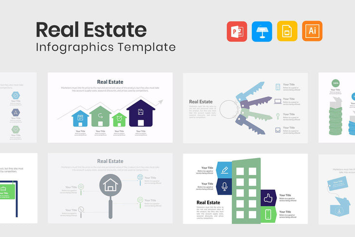 Real Estate Infographic Templates-PowerPoint Template, Keynote Template, Google Slides Template PPT Infographics -Slidequest