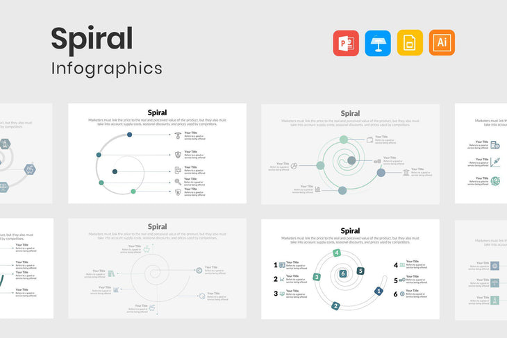 Spiral Diagrams Template-PowerPoint Template, Keynote Template, Google Slides Template PPT Infographics -Slidequest