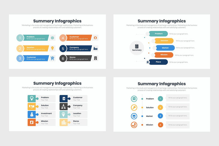 Summary Infographics-PowerPoint Template, Keynote Template, Google Slides Template PPT Infographics -Slidequest