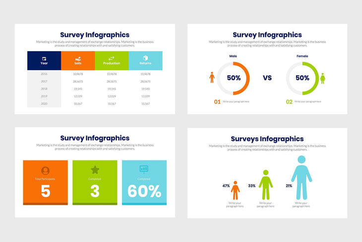 Survey Infographics-PowerPoint Template, Keynote Template, Google Slides Template PPT Infographics -Slidequest