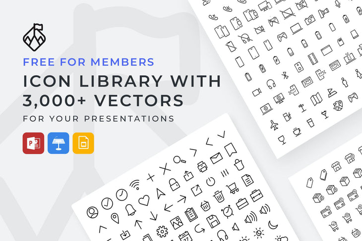 Vector Icons Library-PowerPoint Template, Keynote Template, Google Slides Template PPT Infographics -Slidequest