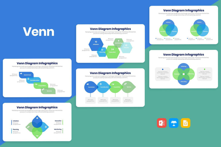 Venn Infographics-PowerPoint Template, Keynote Template, Google Slides Template PPT Infographics -Slidequest