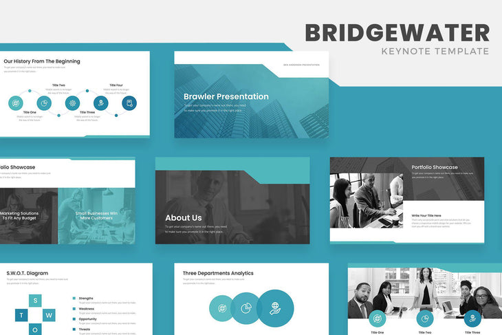 Bridgewater Business Keynote Template - TheSlideQuest