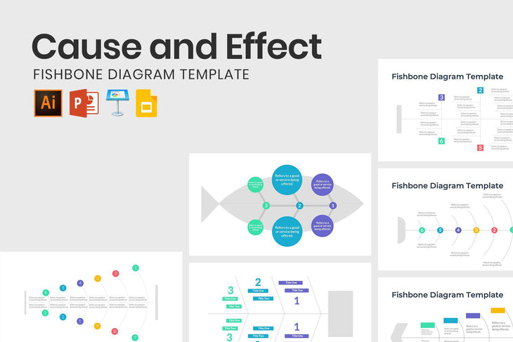 Cause and Effect Fishbone Diagram Template - TheSlideQuest