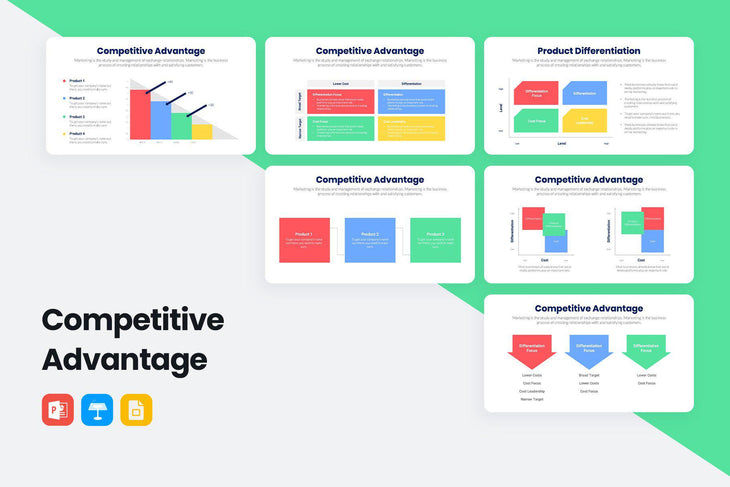 Competitive Advantage Infographics-PowerPoint Template, Keynote Template, Google Slides Template PPT Infographics -Slidequest