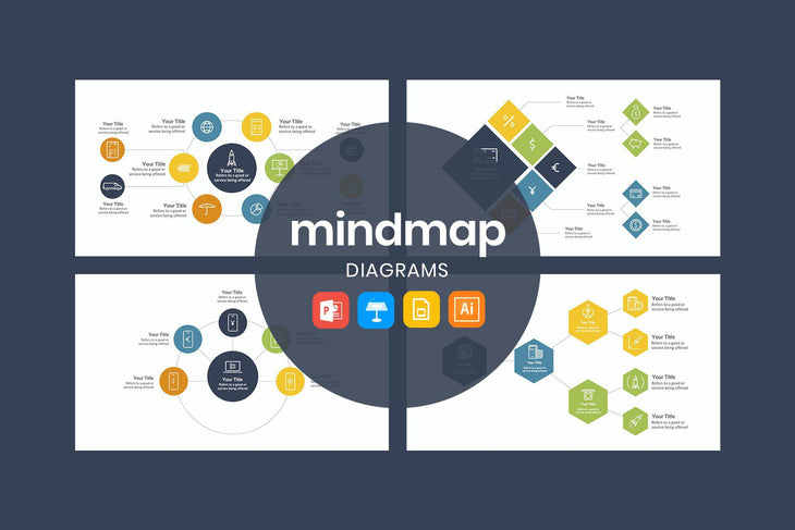 Mindmap Diagrams-PowerPoint Template, Keynote Template, Google Slides Template PPT Infographics -Slidequest