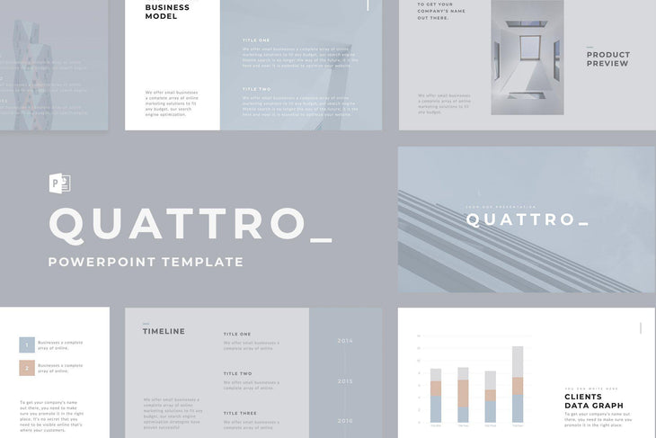 Quattro Minimal PowerPoint Template - TheSlideQuest